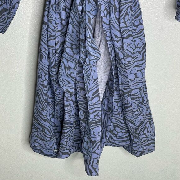 Calme Johnny Was Blue Kimono Robe Size Large New With Tags - Picture 7 of 16